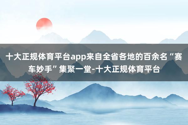 十大正规体育平台app来自全省各地的百余名“赛车妙手”集聚一堂-十大正规体育平台