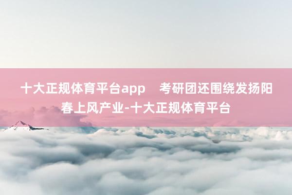 十大正规体育平台app    考研团还围绕发扬阳春上风产业-十大正规体育平台