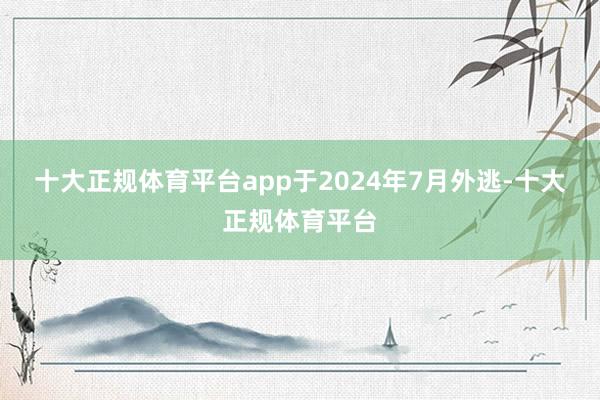 十大正规体育平台app于2024年7月外逃-十大正规体育平台